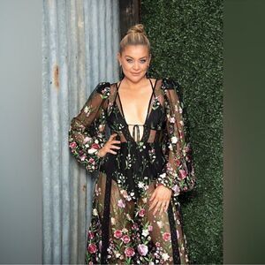 Free People For Love & Lemons Luna Sheer
Floral Maxi Dress /size  XS